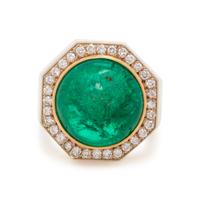 EMERALD AND DIAMOND RING