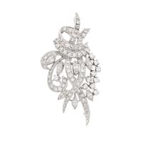 Diamond and White Gold Brooch