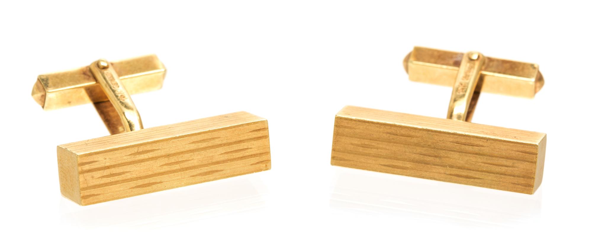 A Pair of Yellow Gold Cufflinks, 7.90 dwts.
