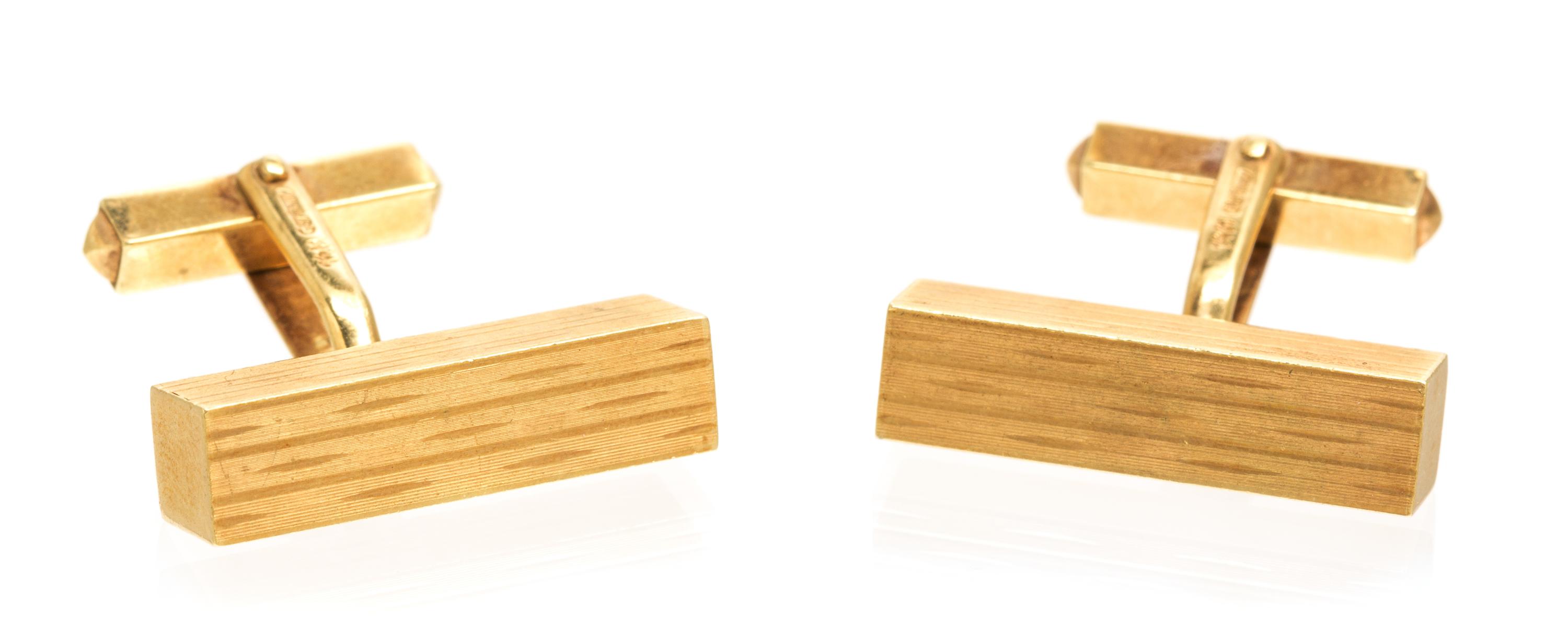 A Pair of Yellow Gold Cufflinks, 7.90 dwts.