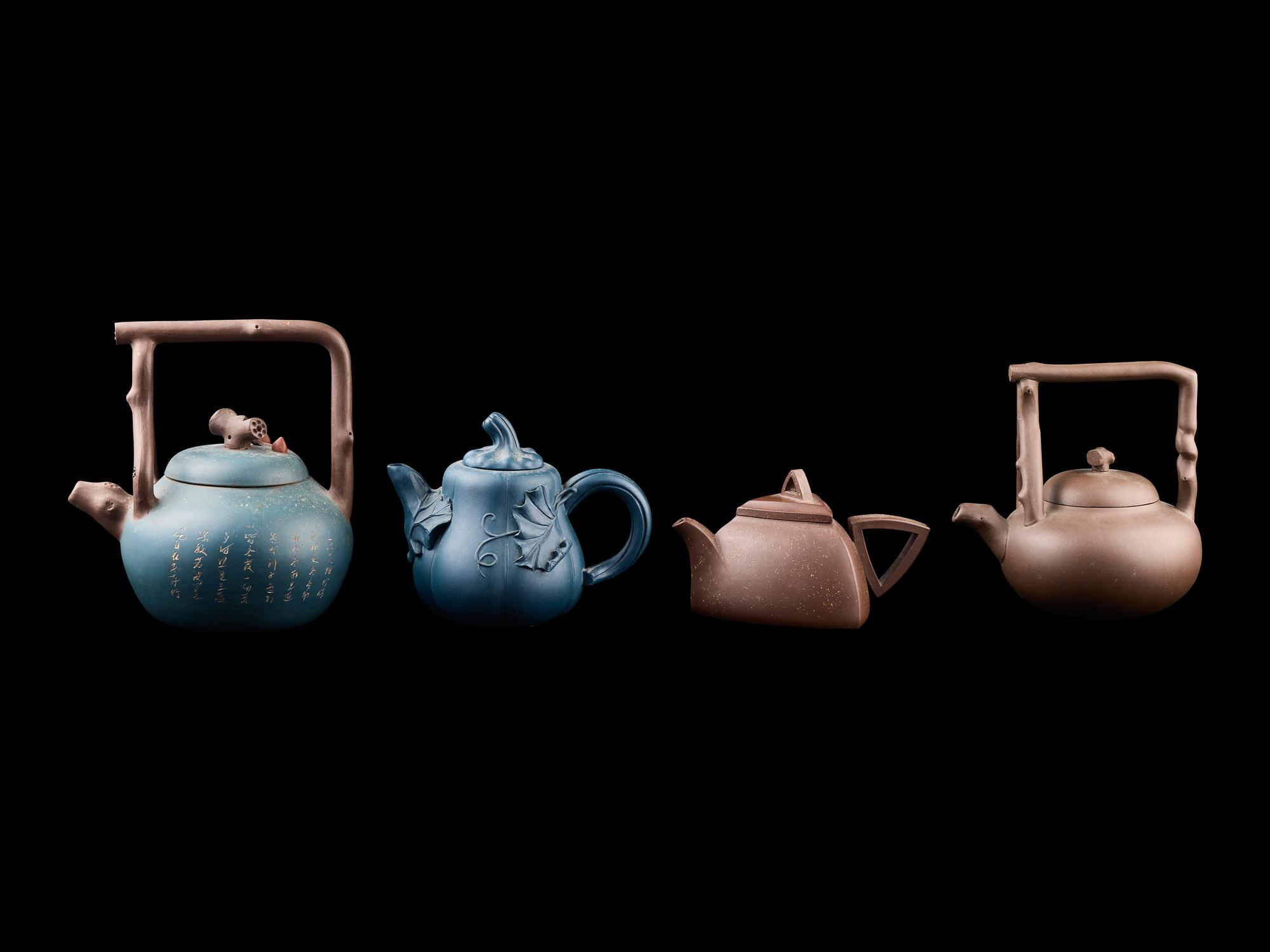 Four Chinese Yixing Ware Teapots