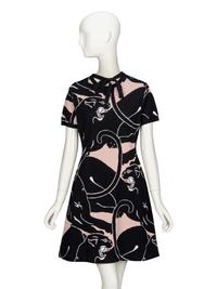 VALENTINO, KNIT PANTHER DRESS