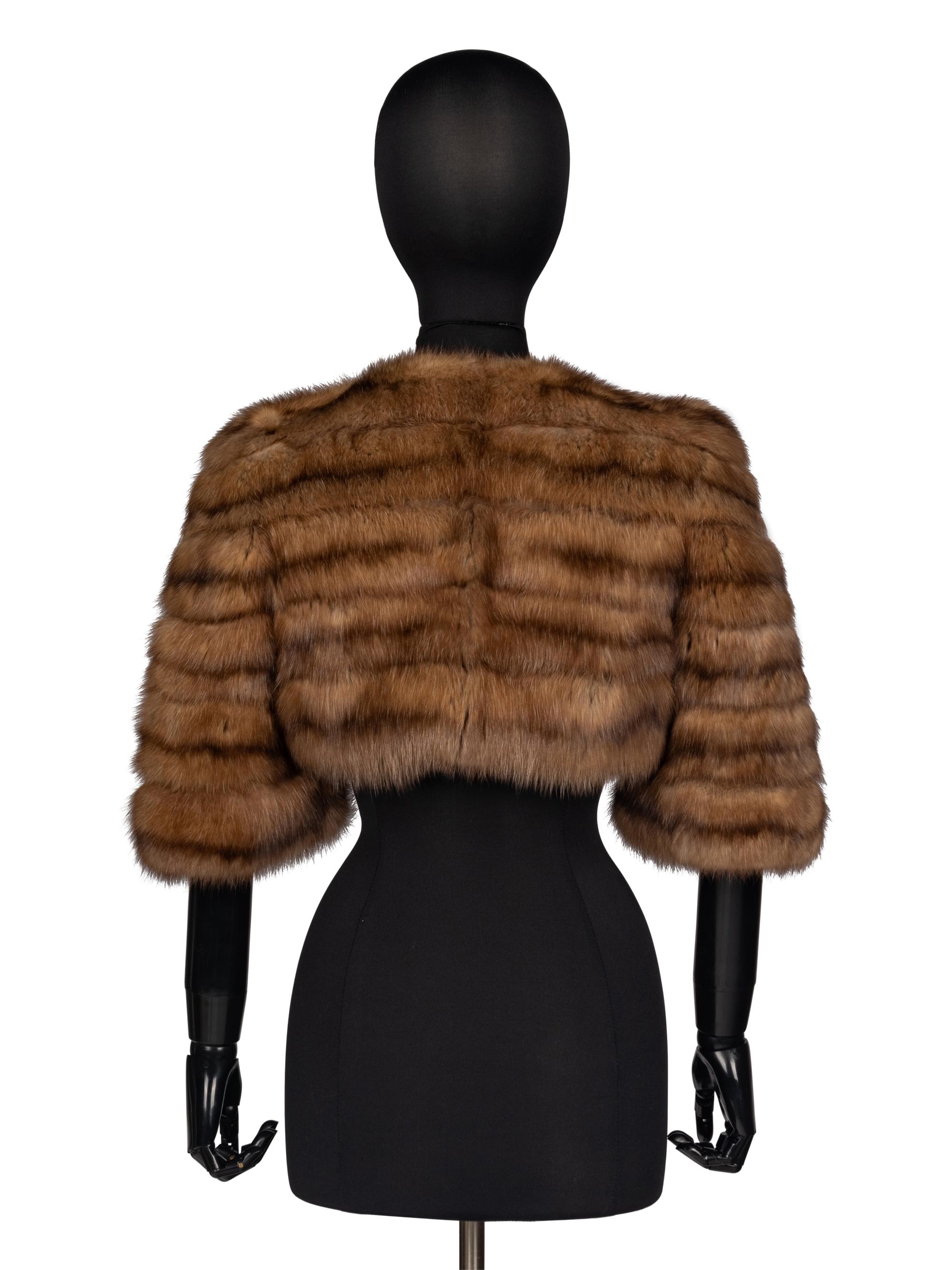 Dennis Basso, Cropped Sable Bolero