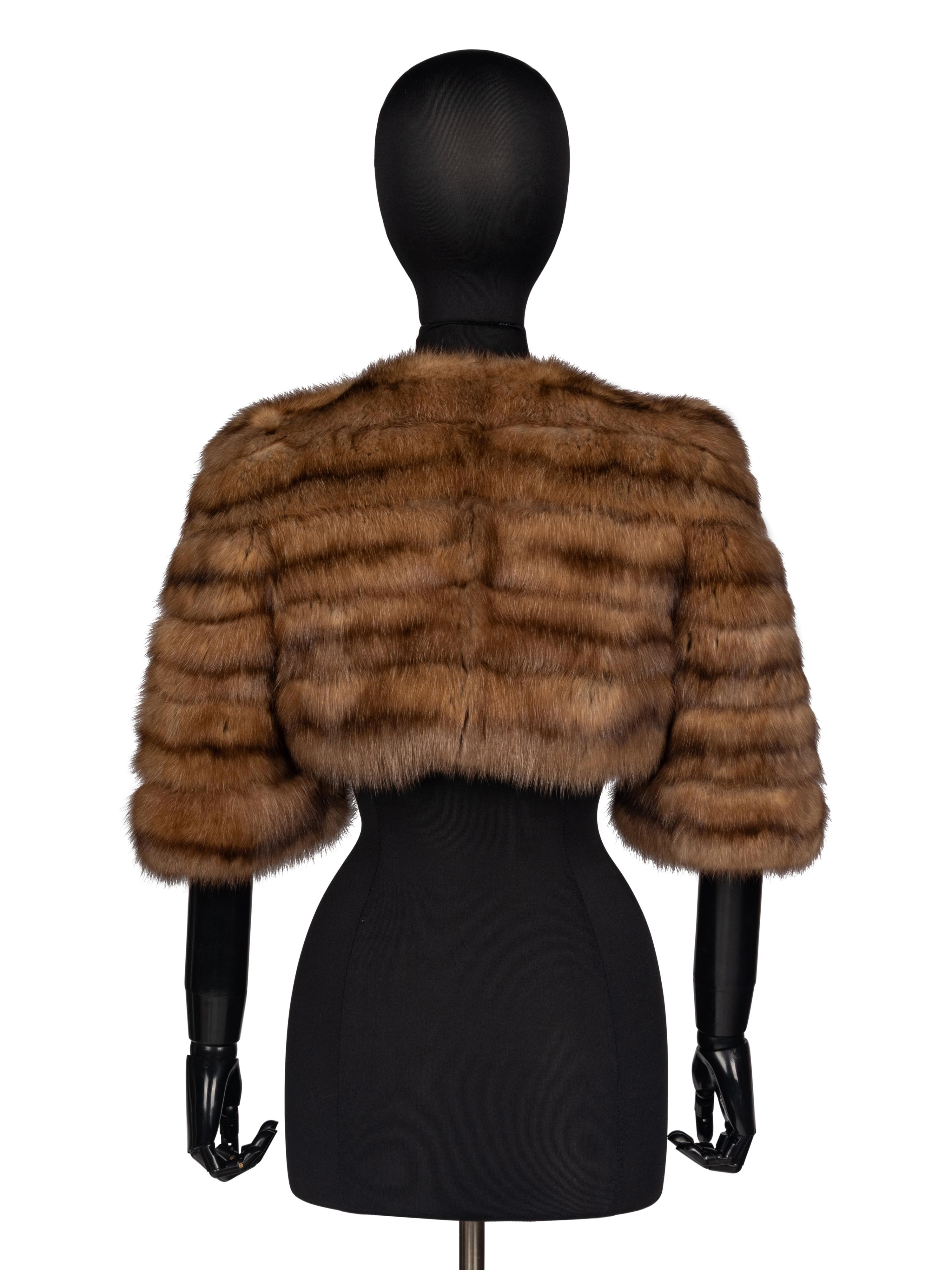 Dennis Basso, Cropped Sable Bolero