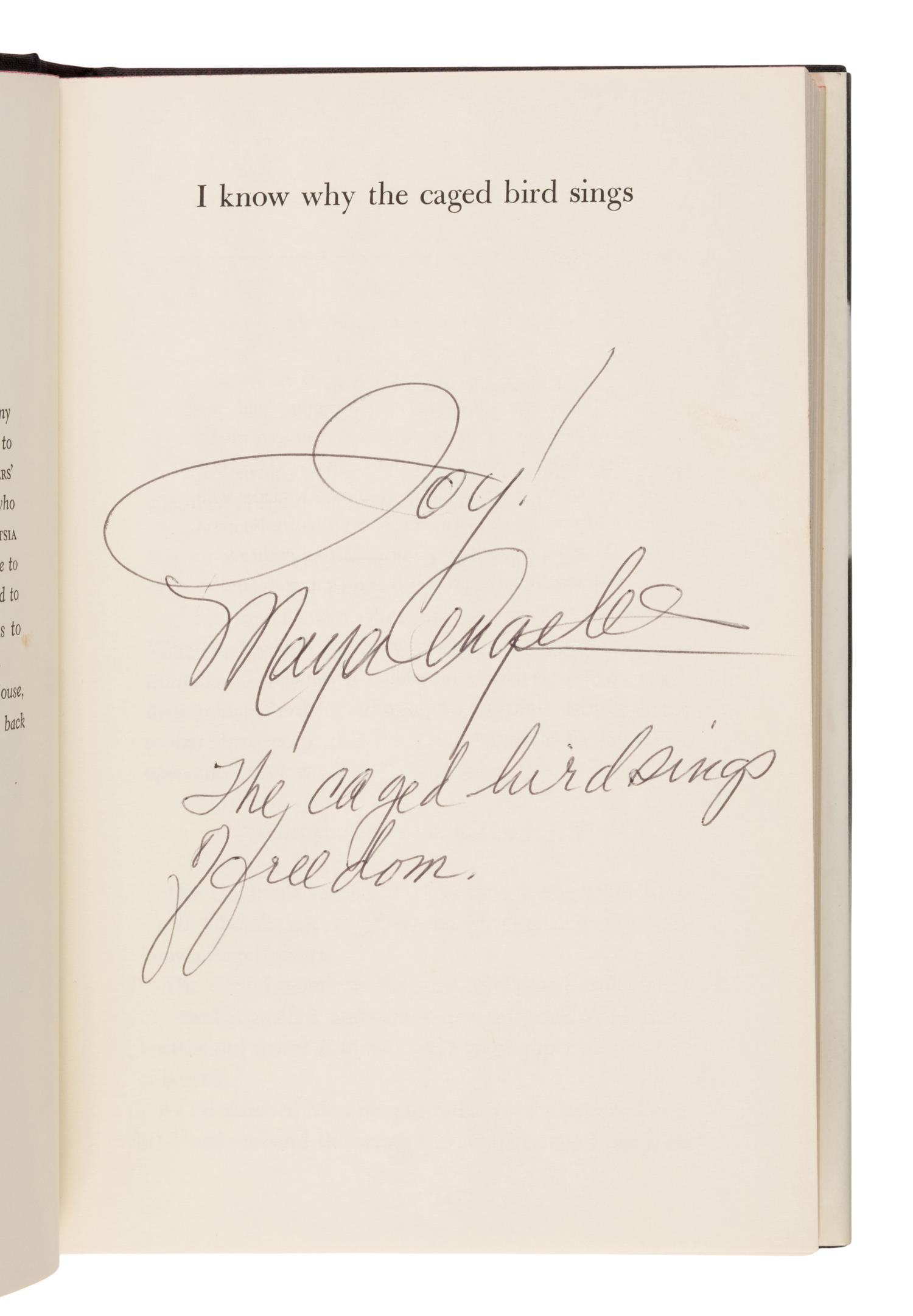 Angelou, Maya (1928-2014). I Know Why the Caged Bird Sings . New York: Random House, 1969.