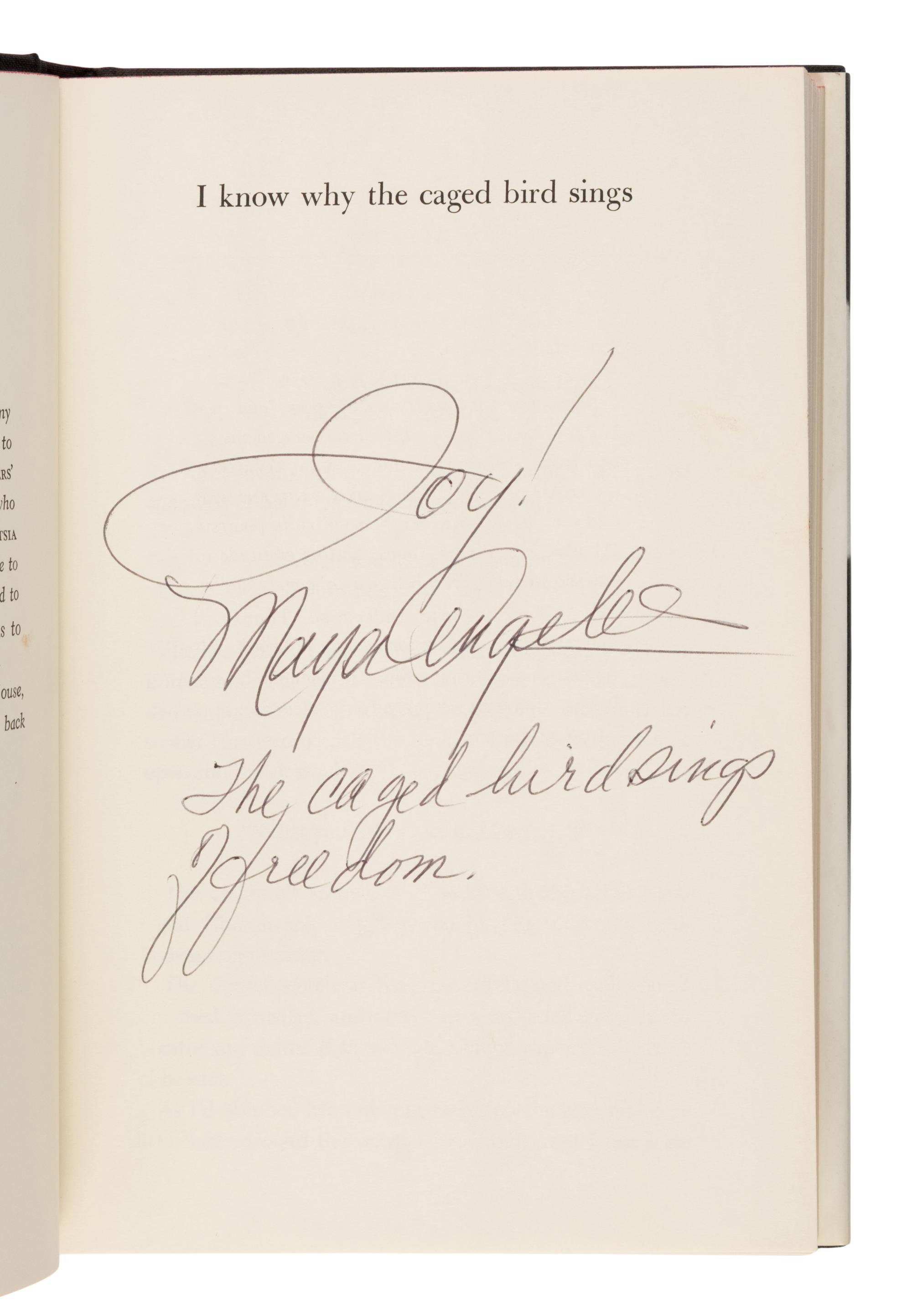 Angelou, Maya (1928-2014). I Know Why the Caged Bird Sings . New York: Random House, 1969.