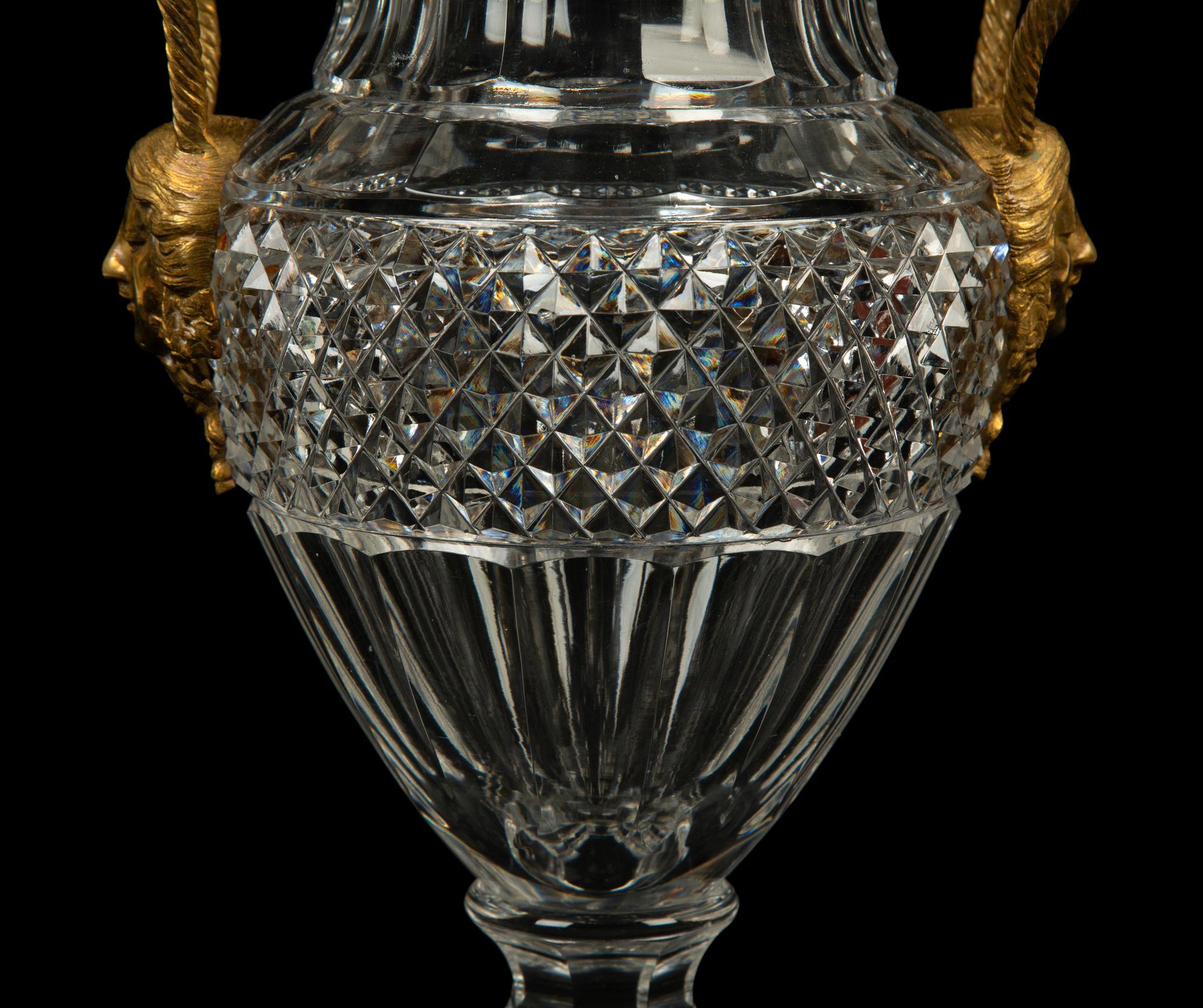 A Gilt Bronze Mounted Cut Crystal Urn — 19TH/20TH CENTURY