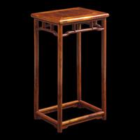 A Chinese Hardwood, Probably Huanghuali, and Burlwood Incense Stand, Xiangji , 20th Century 二十世紀 或黃花梨嵌癭木香几