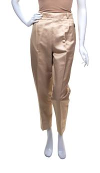 An Hermes Tan Cotton and Silk Pant, Size 44.