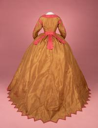 Silk Taffeta Three-Piece Evening Dress, 1860s
