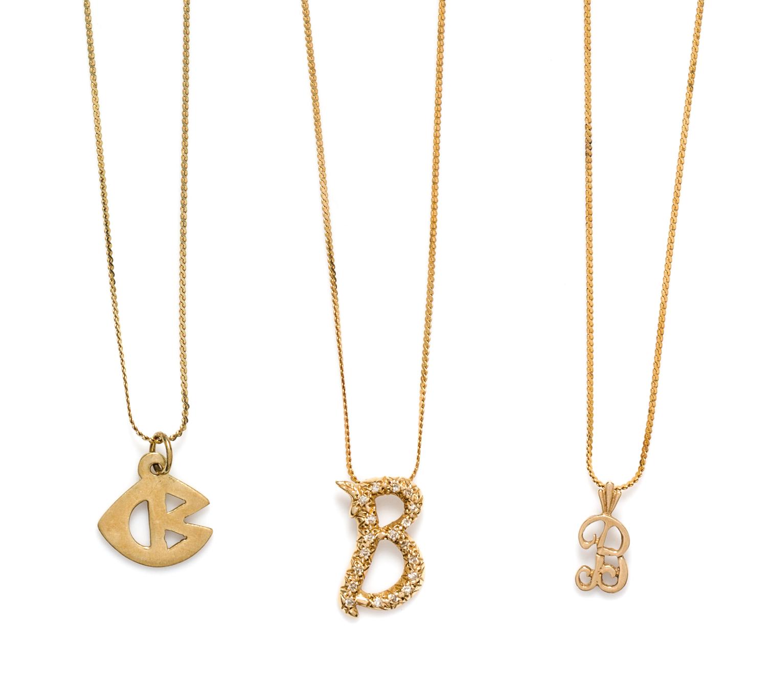 A Collection of Yellow Gold Chain Necklaces, 6.10 dwts.