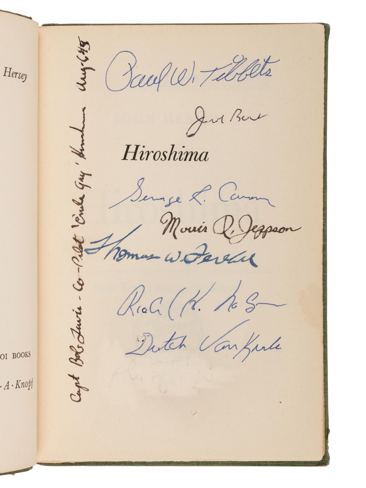 HERSEY, John (1914-1993). Hiroshima. New York: Alfred A. Knopf, 1946.