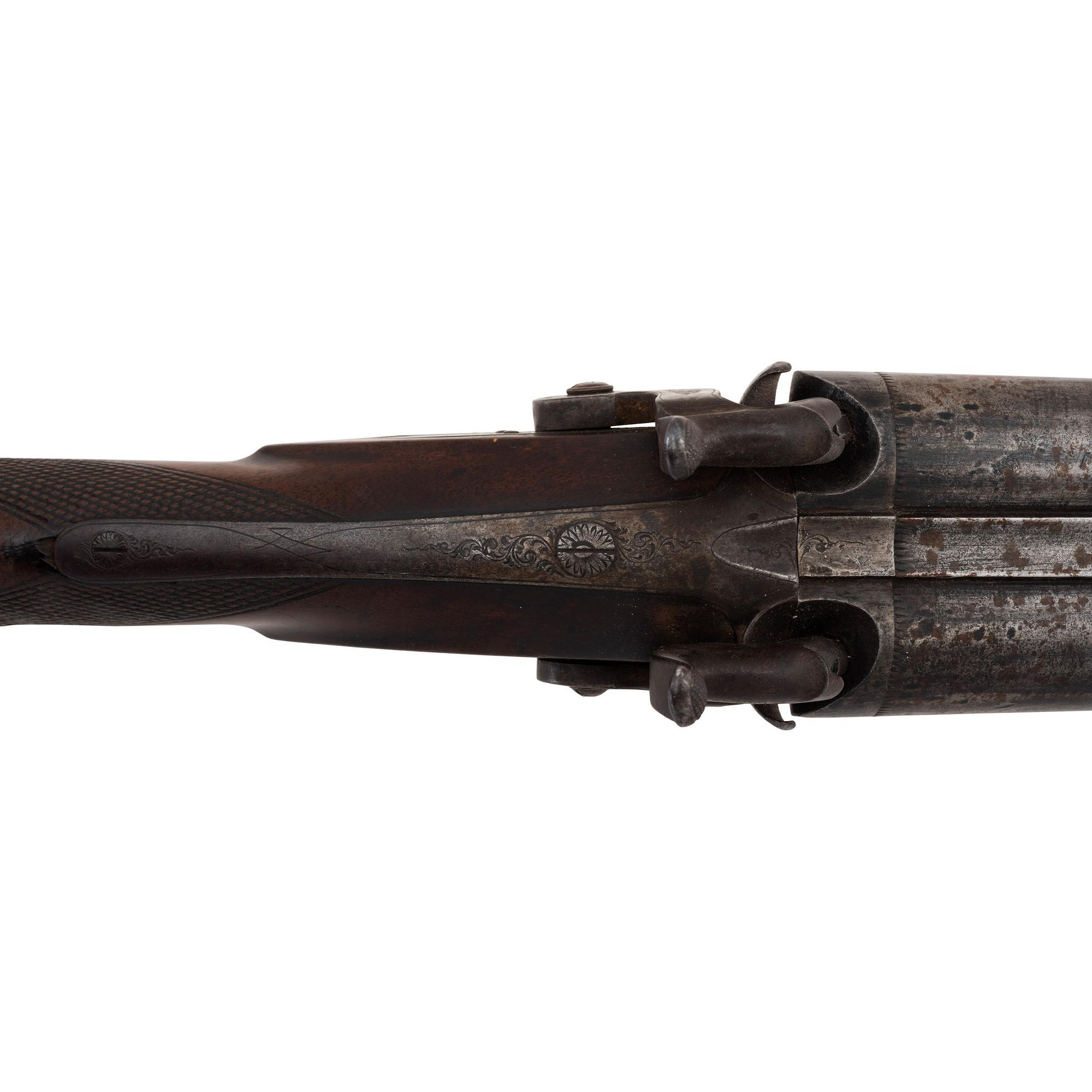 Belgian 8 Bore Percussion Double Barrel Shotgun