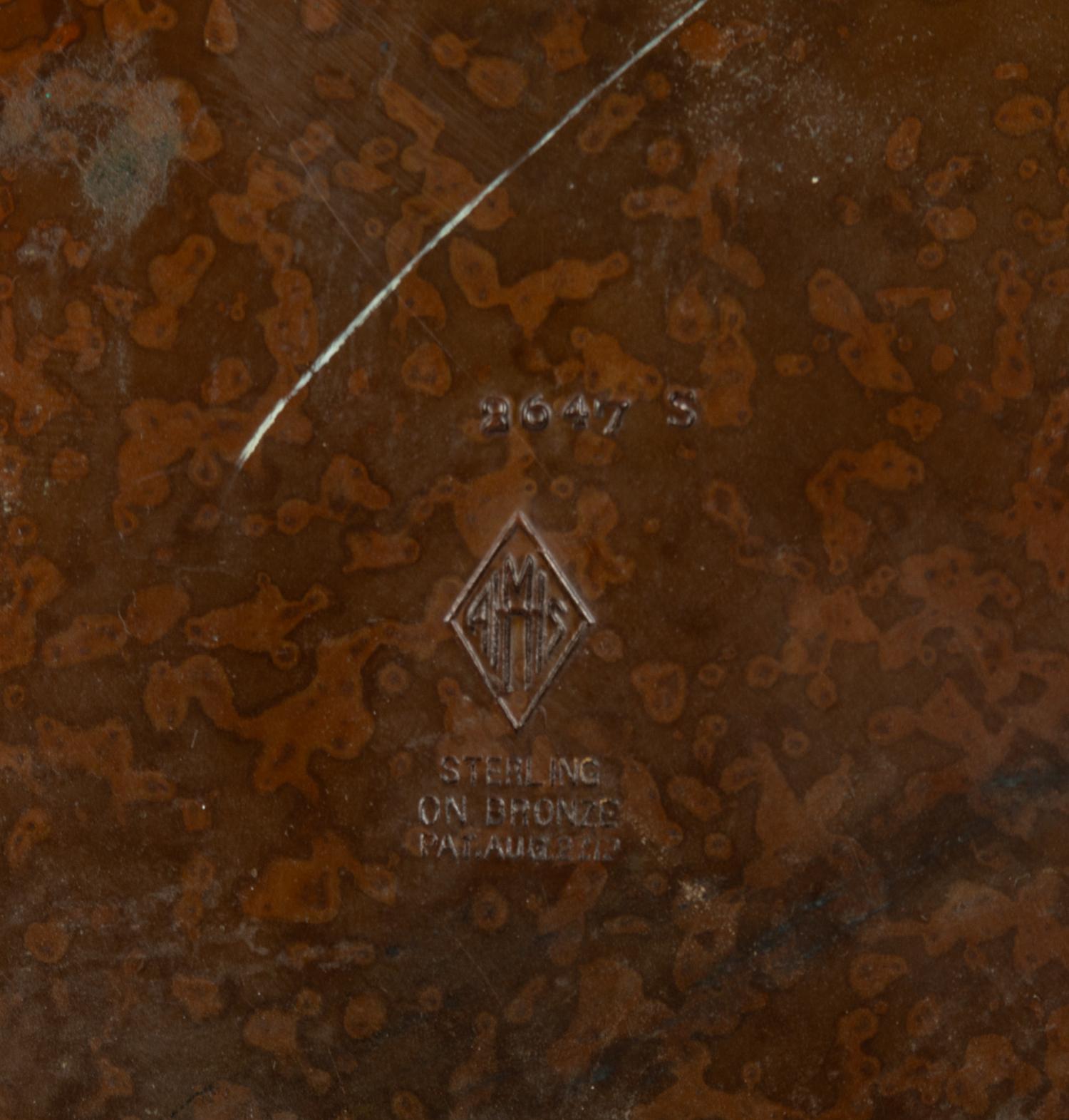 A Heintz Sterling on Bronze Humidor