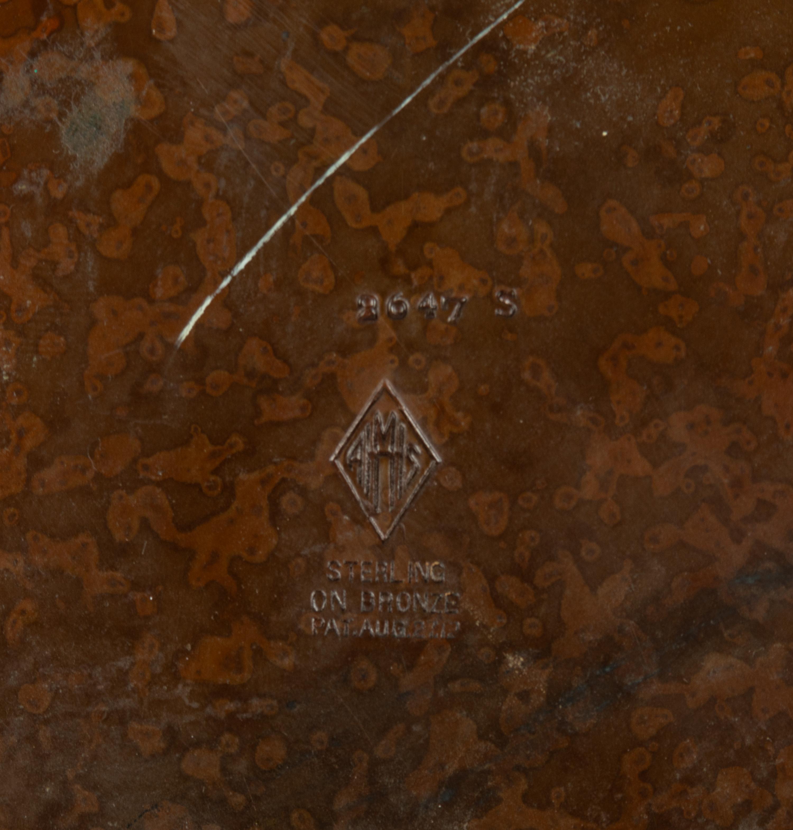 A Heintz Sterling on Bronze Humidor