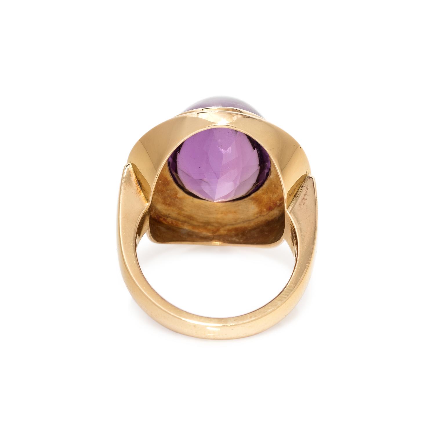 DE VROOMEN, AMETHYST AND ENAMEL RING