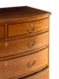 An Edwardian Satinwood-Banded Mahogany Chest of Drawers