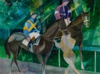 Camille Hilaire, (French, 1916- 2004), Horses and Riders