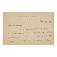 [Literature] Wells, H.G. Autograph Letter, signed