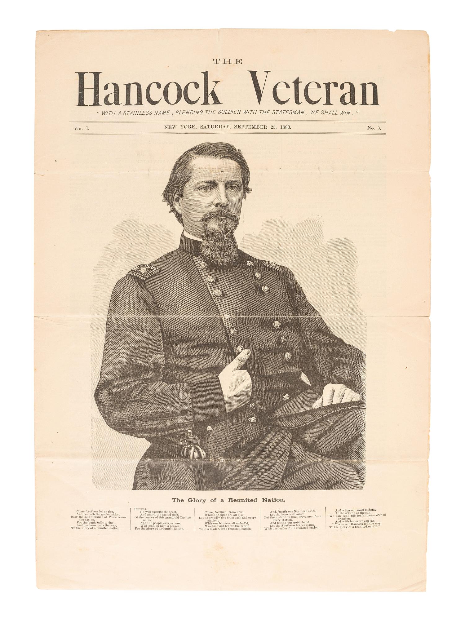 [HANCOCK, Winfield Scott (1824-1886)]. A group of cabinet cards, advertising cards, and other ephemera related to Hancock's 1880 presidential campaign, comprising: