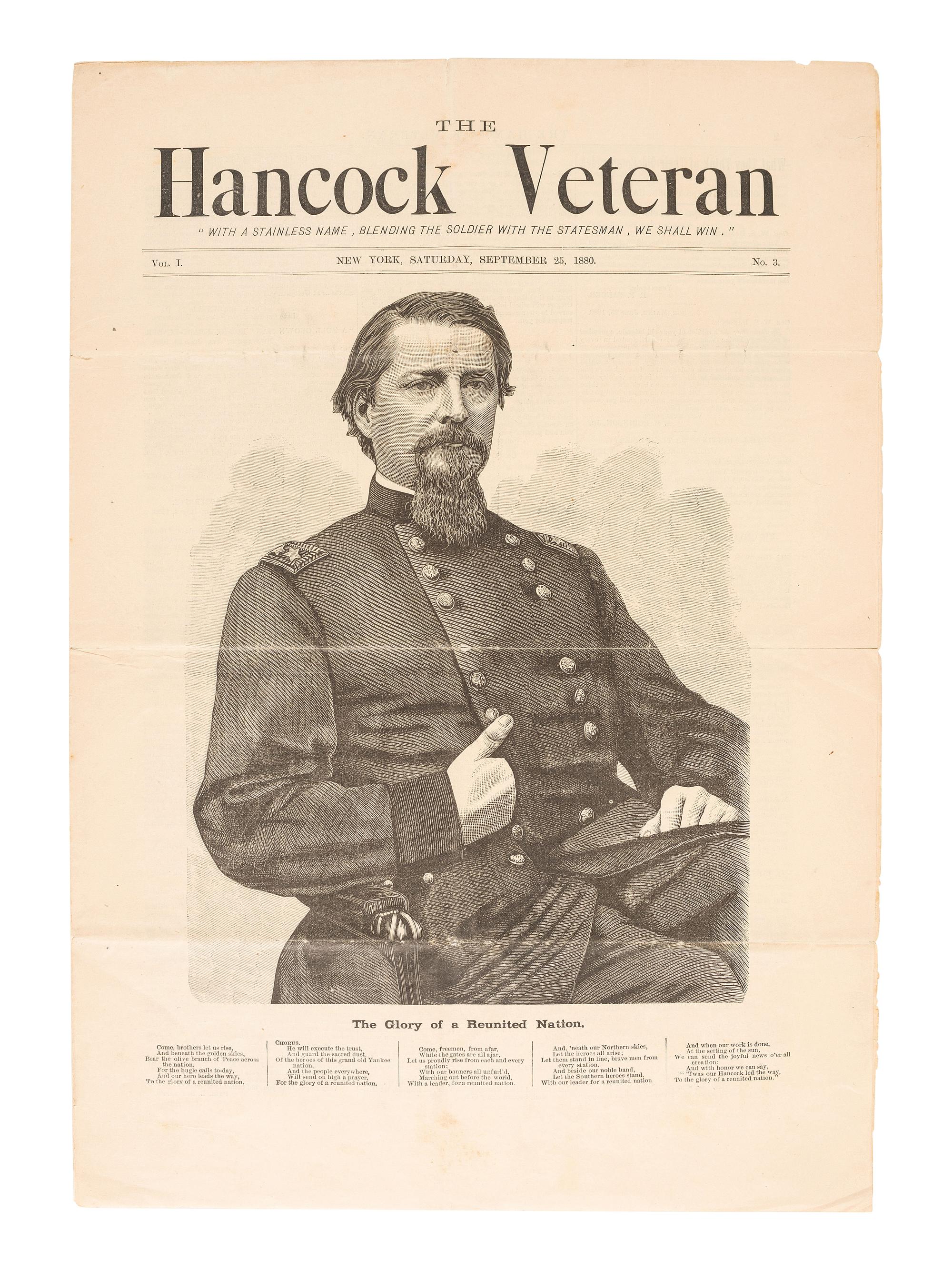 [HANCOCK, Winfield Scott (1824-1886)]. A group of cabinet cards, advertising cards, and other ephemera related to Hancock's 1880 presidential campaign, comprising: