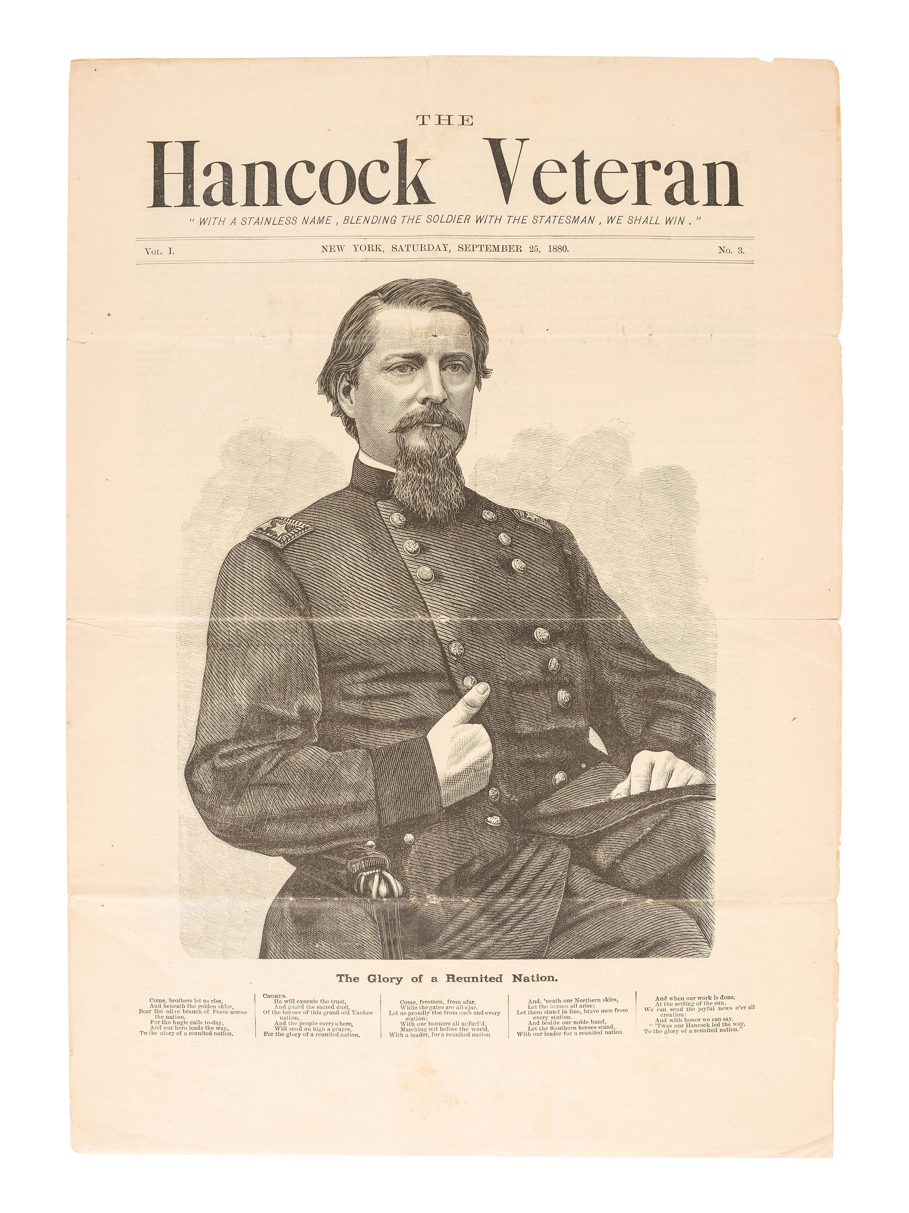 [HANCOCK, Winfield Scott (1824-1886)]. A group of cabinet cards, advertising cards, and other ephemera related to Hancock's 1880 presidential campaign, comprising: