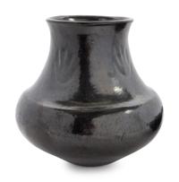 A Pair of Santa Clara Pueblo Blackware Pottery Items