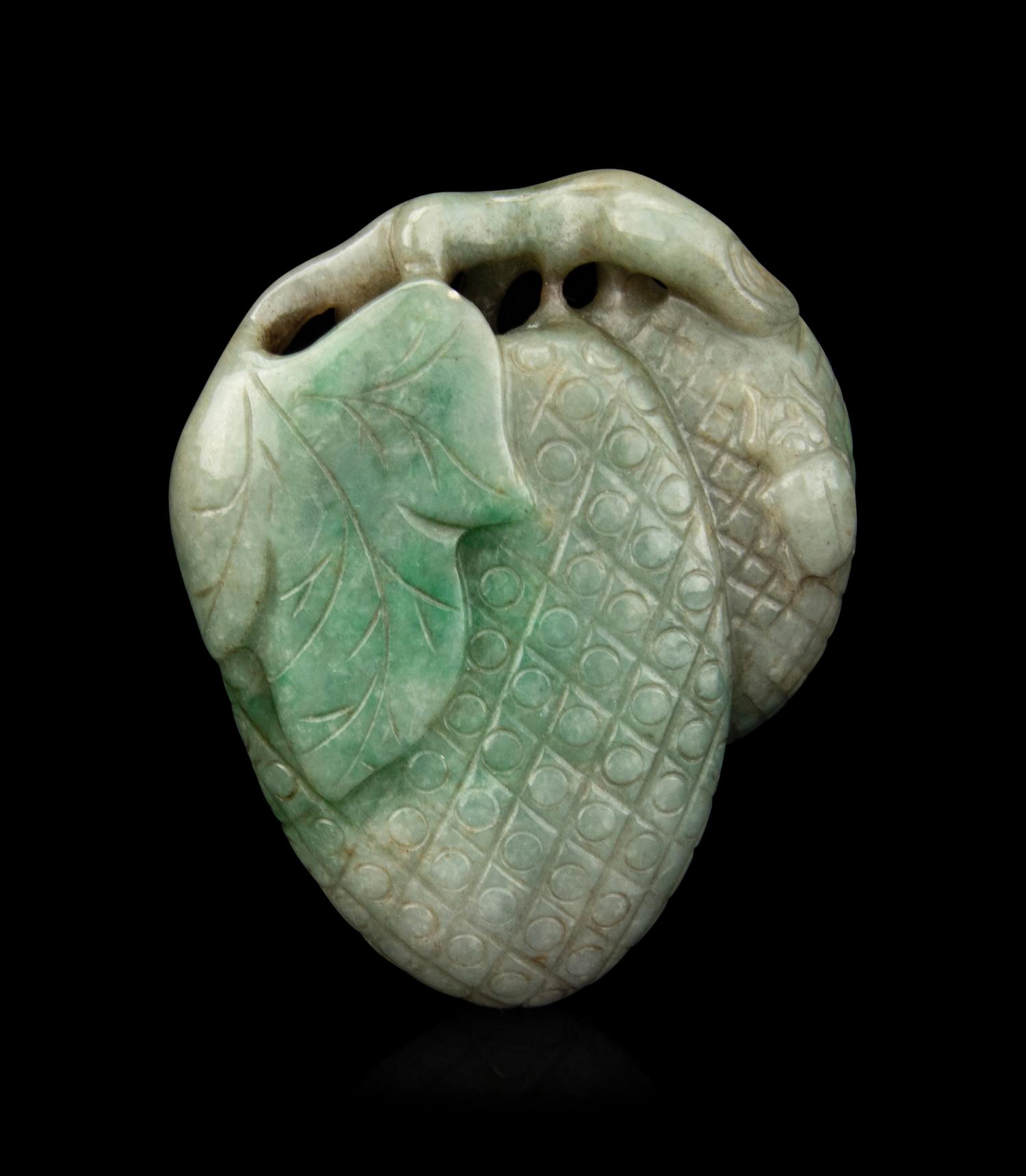 Five Chinese Celadon Jade Carvings