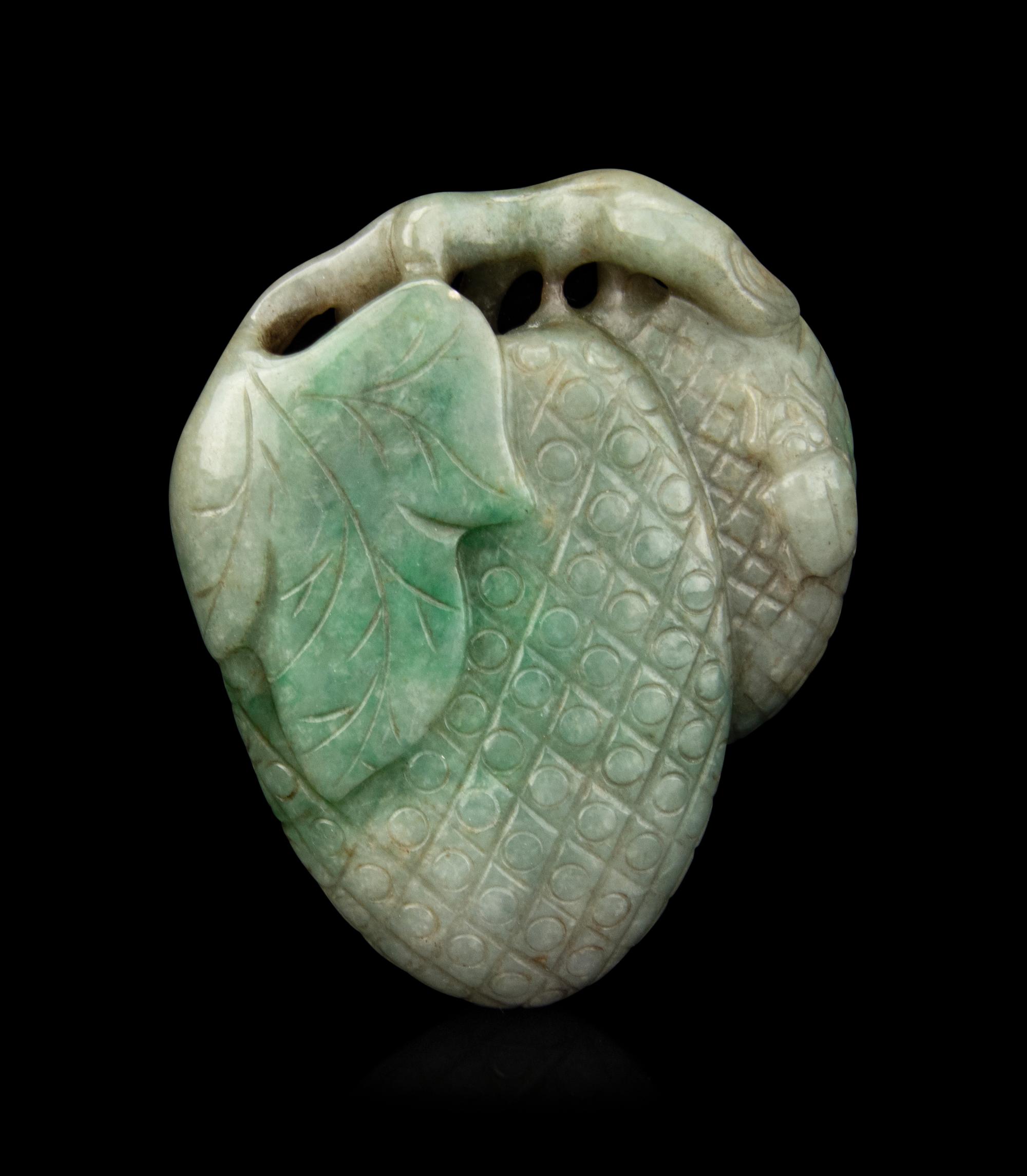 Five Chinese Celadon Jade Carvings