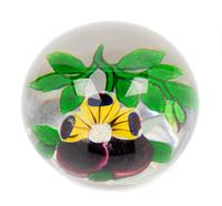 Baccarat, Attribution, 20th Century, Floral Paperweight