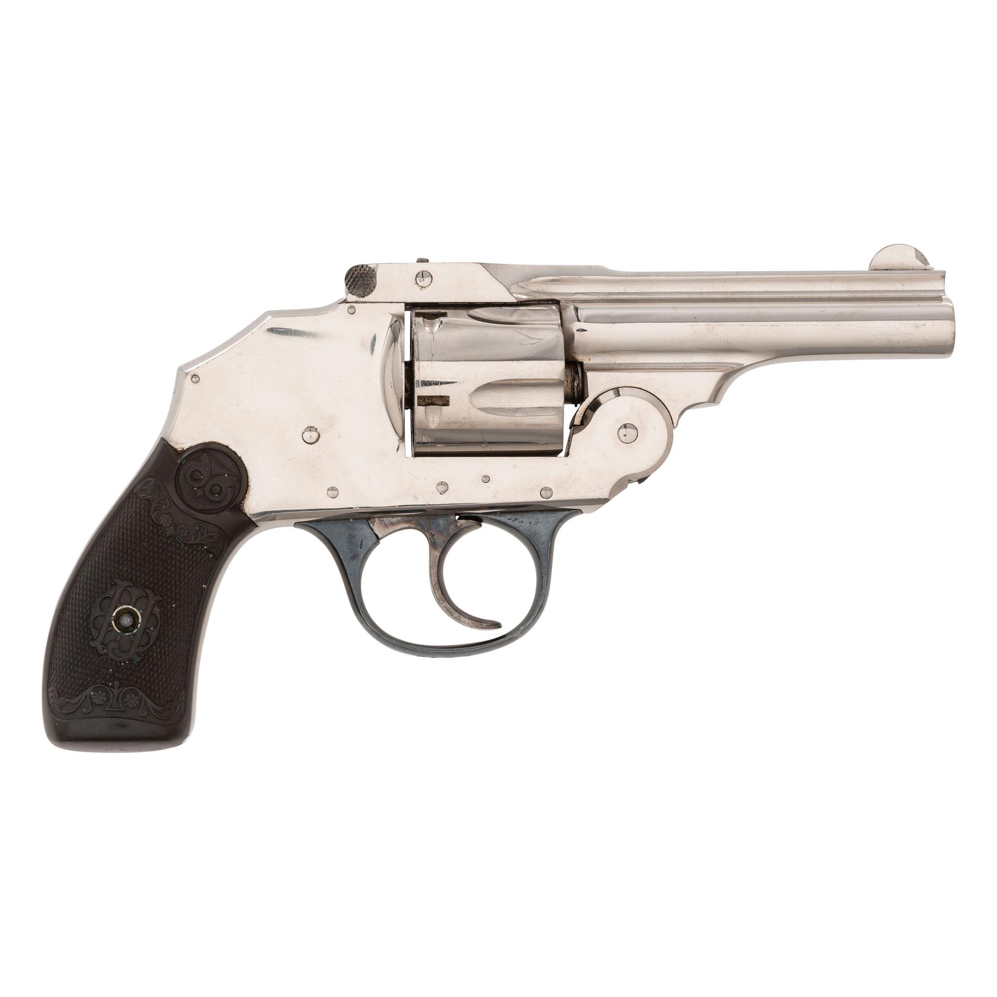 **Excellent Iver Johnson Large Frame Top Break Hammerless .38 Revolver
