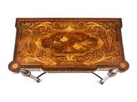 A Napoleon III Style Gilt Bronze Mounted Mahogany and Marquetry Flip-Top Game Table
