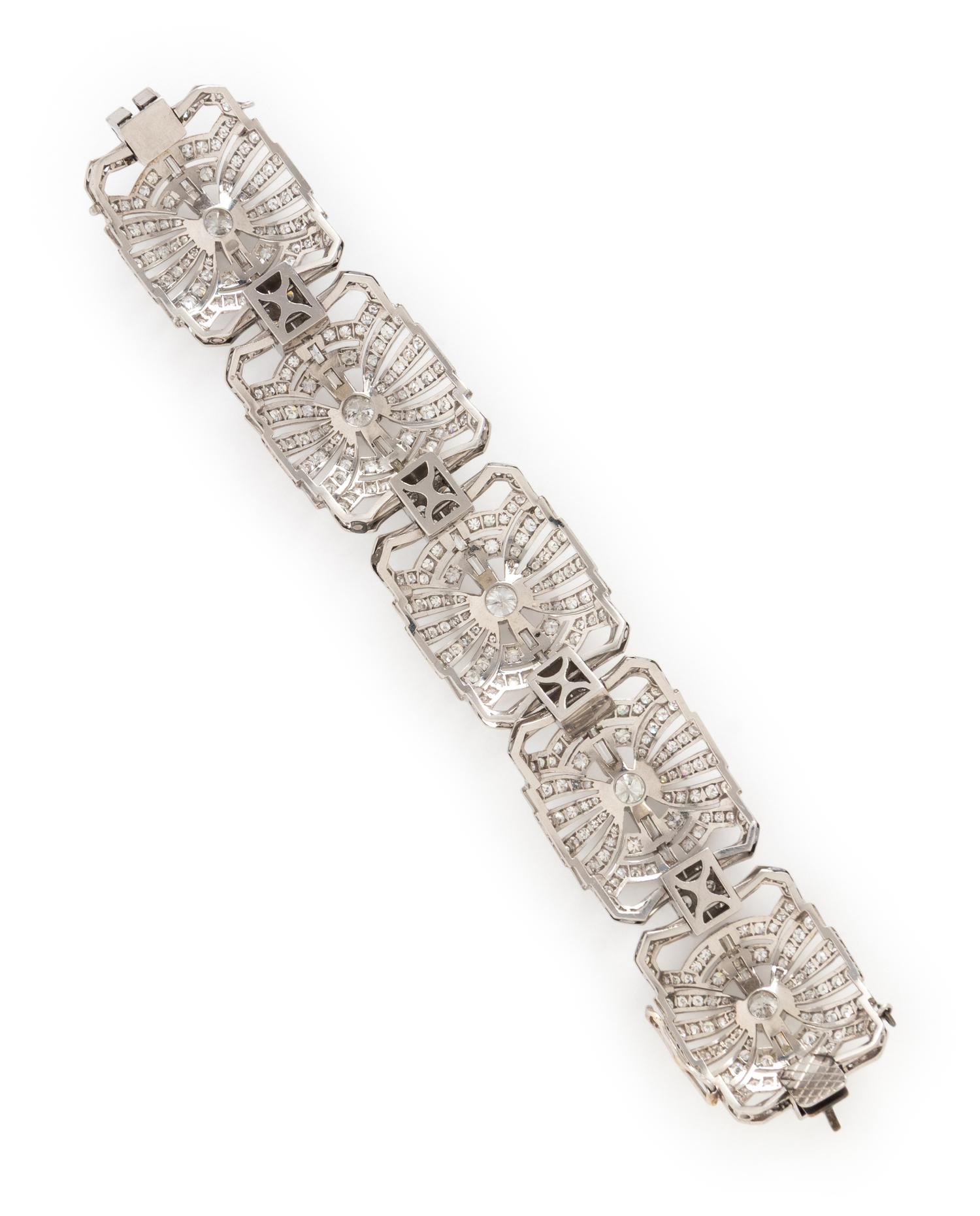 PLATINUM AND DIAMOND BRACELET