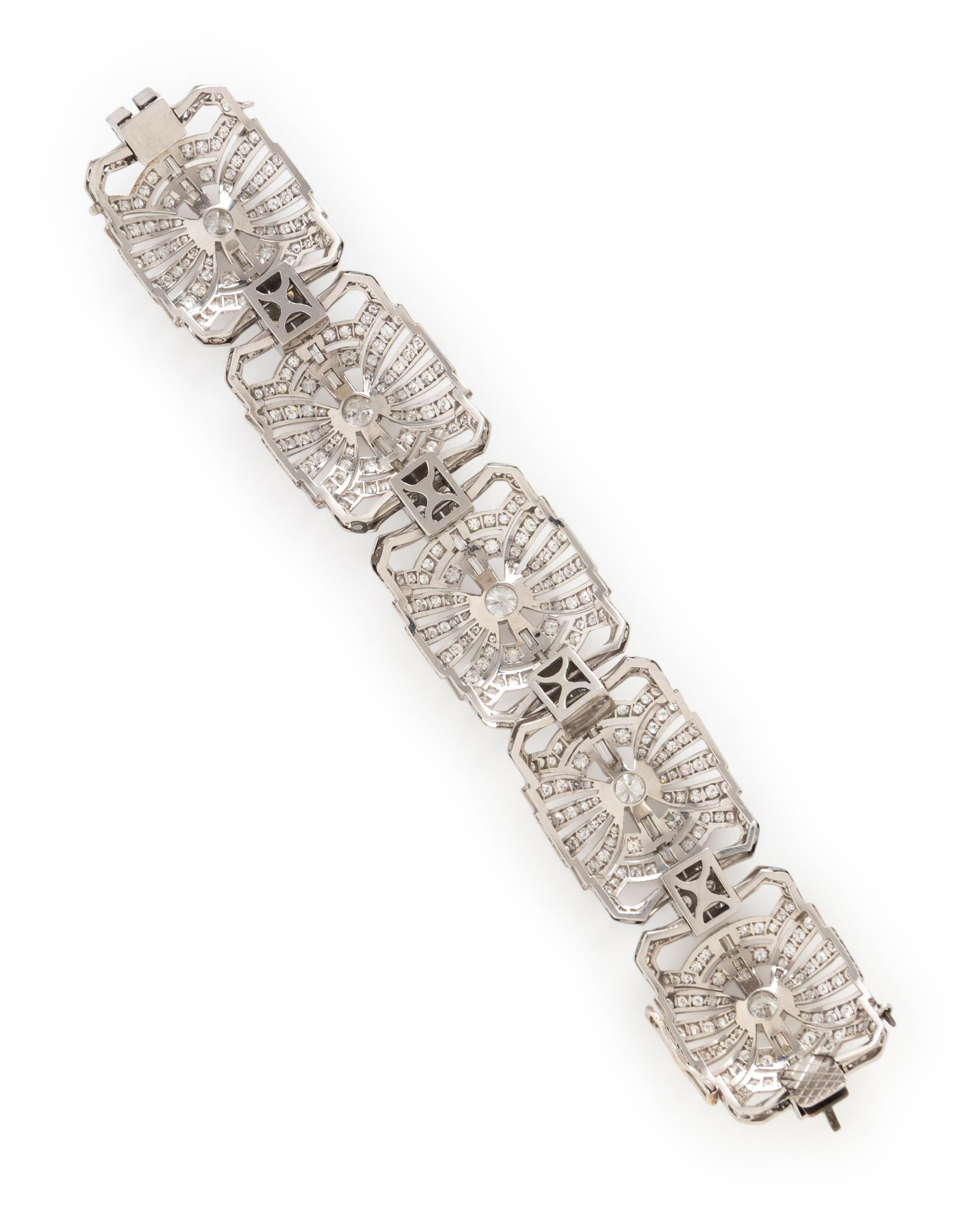 PLATINUM AND DIAMOND BRACELET