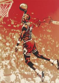 A Michael Jordan Chicago Bulls Signed Autograph Shepard Fairey Limited Edition Silkscreen Print (Upper Deck Authenticated),