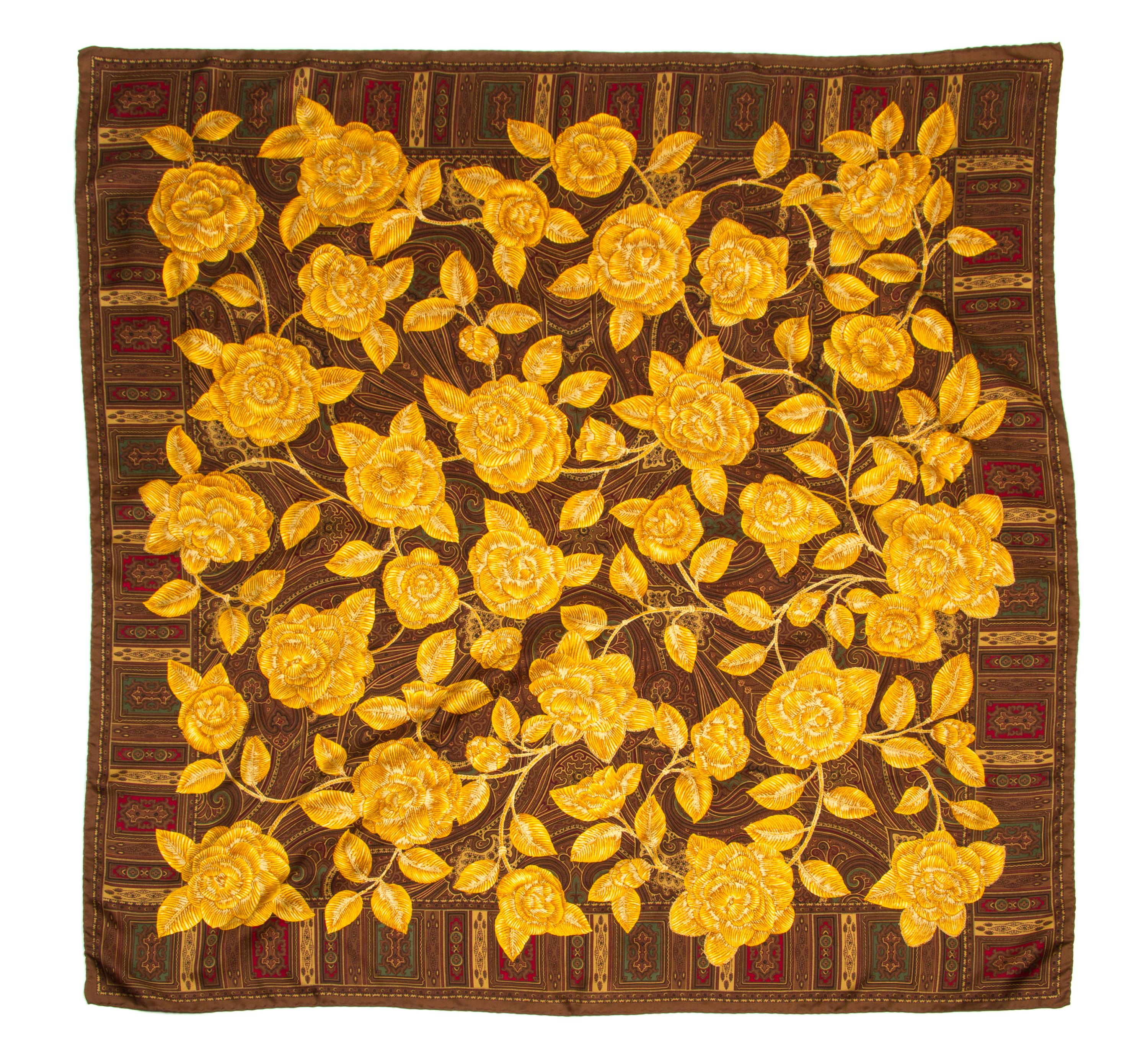 A Chanel Silk Scarf, 38" x 38".