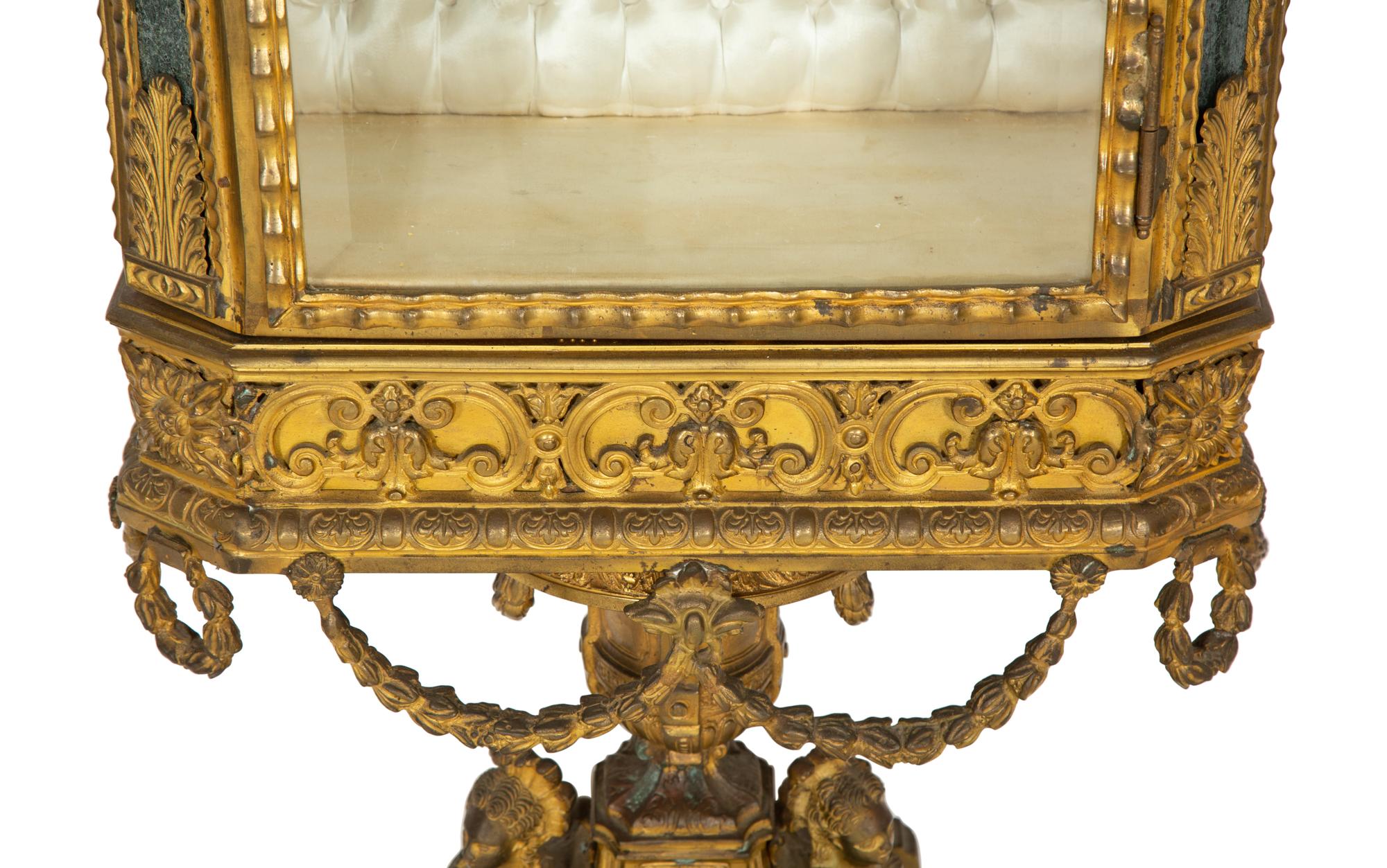 A Pair of Napoleon III Gilt Bronze Vitrines