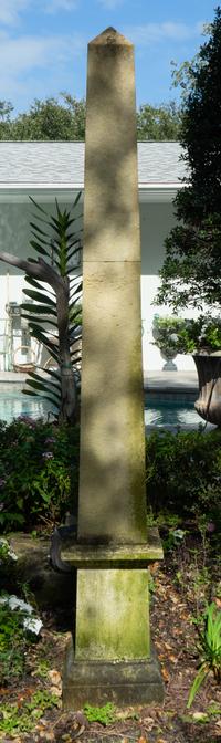 A Pair of Carved Stone Obelisks
