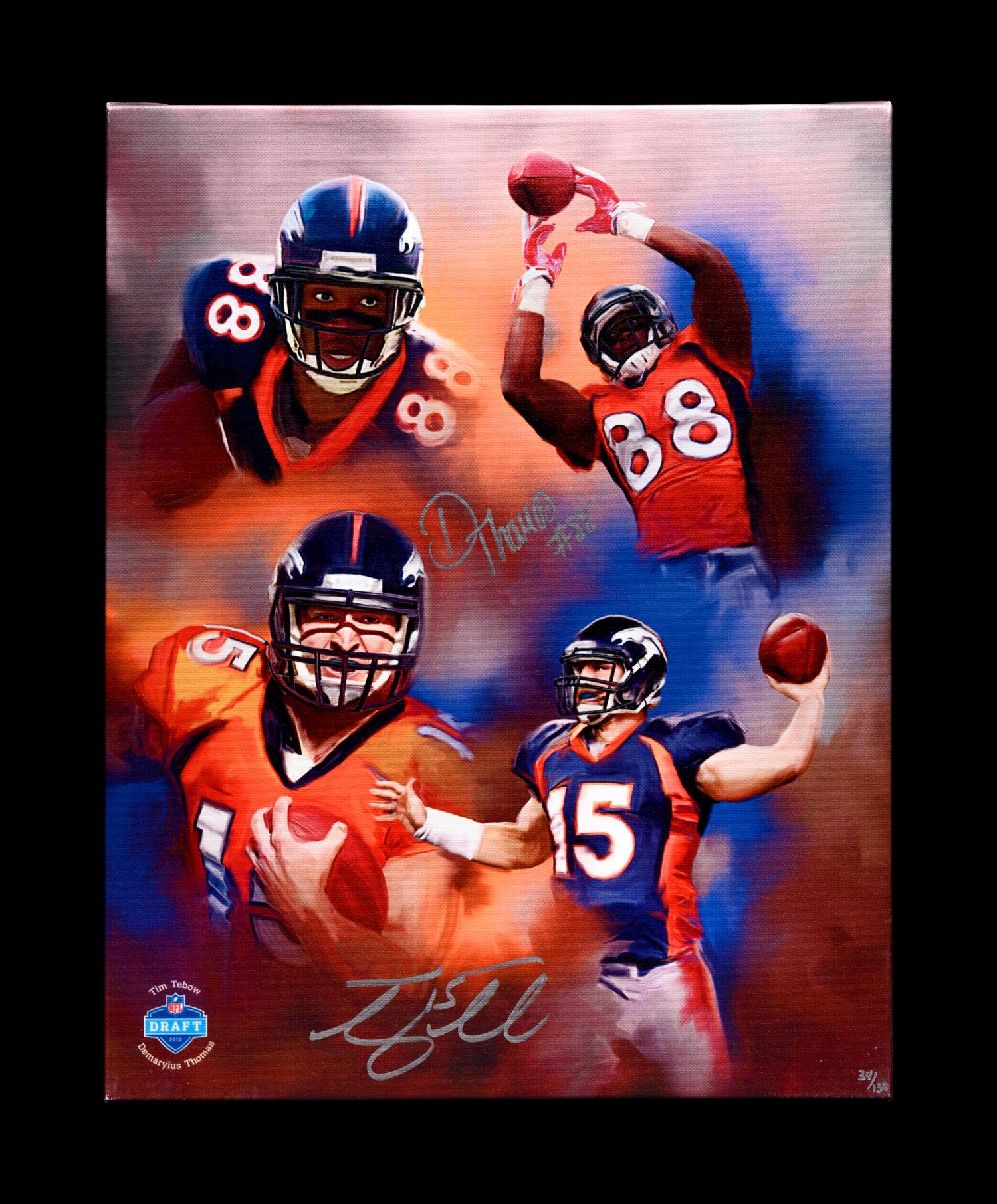 A Group of Denver Broncos Items (Including Tim Tebow),