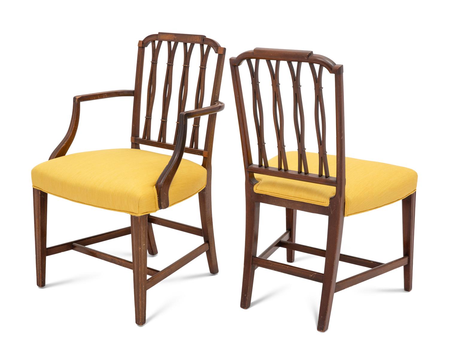 A Set of Four Regency Style Mahogany Dining Chairs