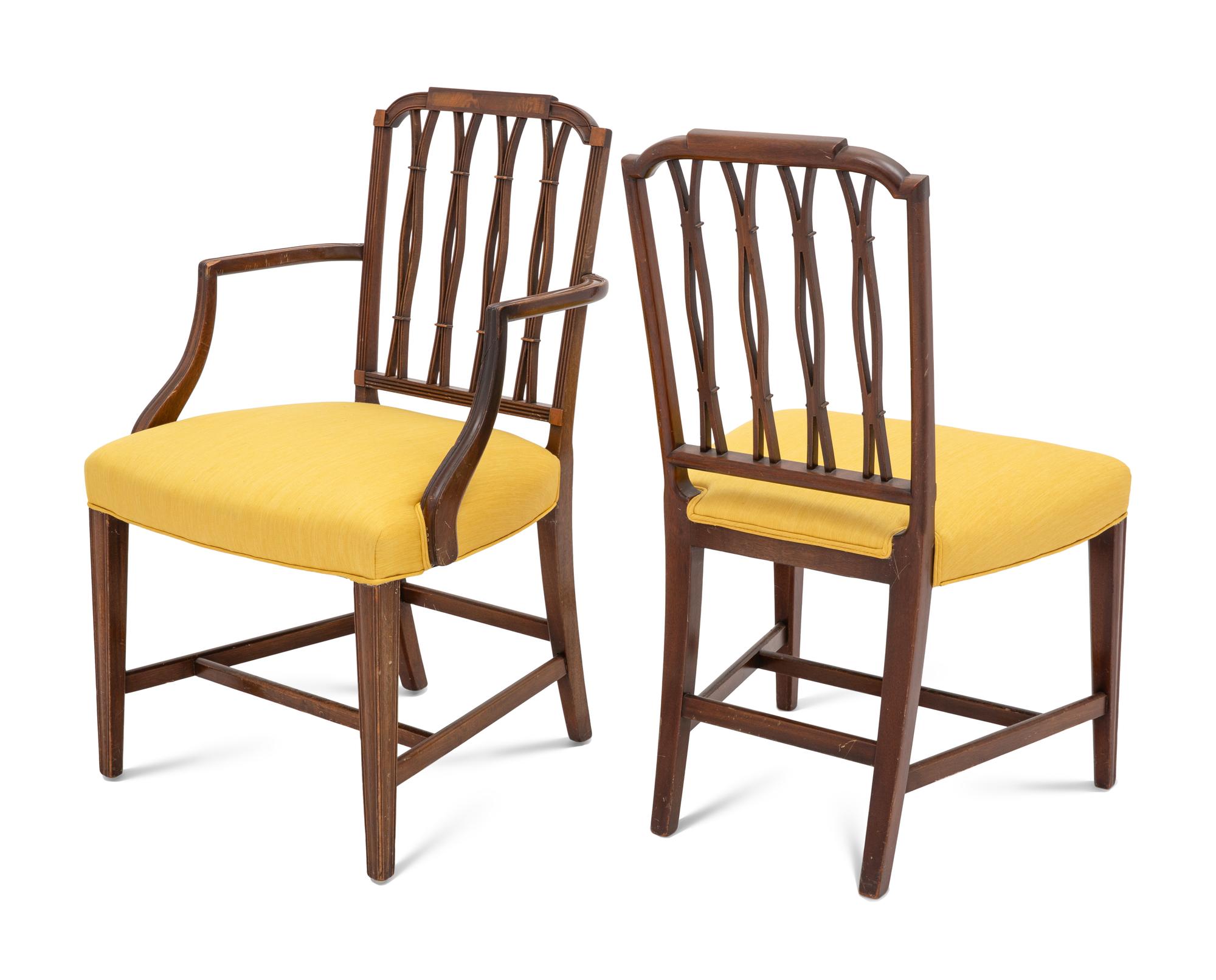 A Set of Four Regency Style Mahogany Dining Chairs