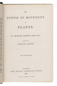 Darwin, Charles (1809-1882). The Power of Movement in Plants . London: John Murray, 1880.