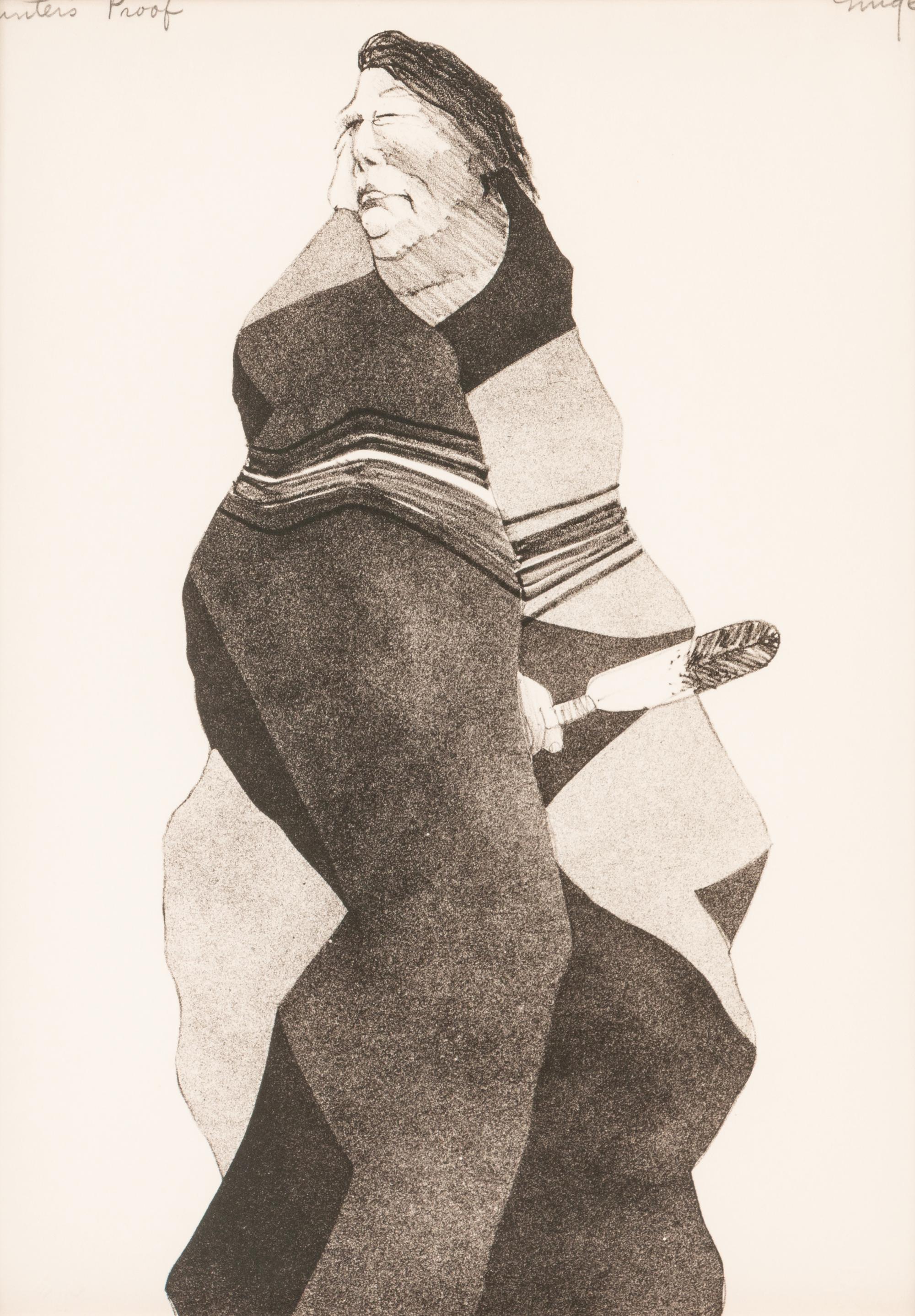 Two Works: Indian with Feather, Printer's Proof and Grandmother, edition I/X, 1977