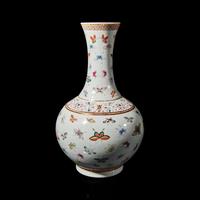 A Chinese Famille Rose "Butterflies" Vase 粉彩百蝶圖賞瓶