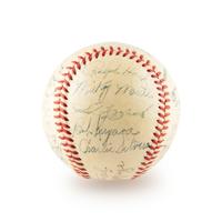 A 1952 New York Yankees Team Signed Autograph Baseball Including Mickey Mantle (Beckett Authentication Services)