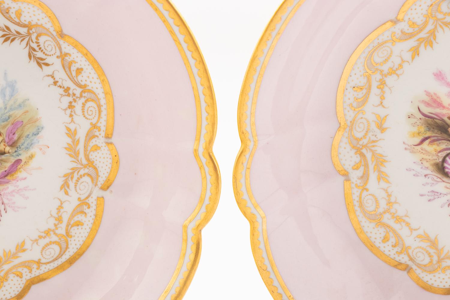 A Pair of Worcester (Flight, Barr and Barr) Porcelain Plates