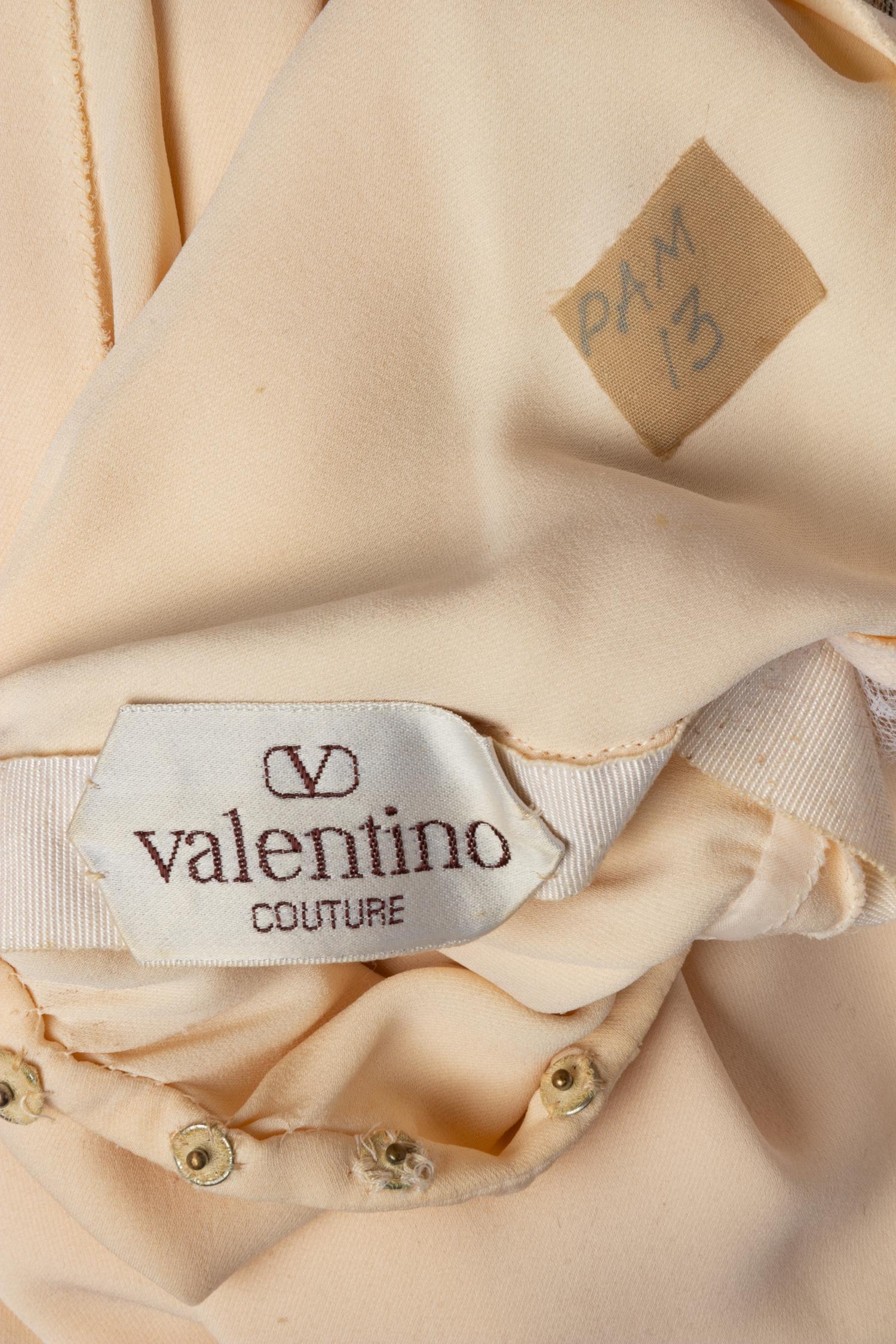 Valentino Couture Evening Dress with Fur Trimmed Wrap From Ebony Fashion Fair, 1980s