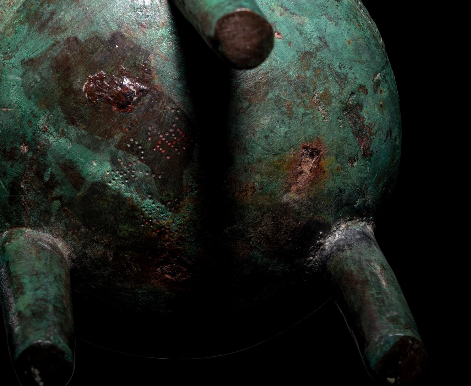 An Archaistic Style Bronze Ding Vessel