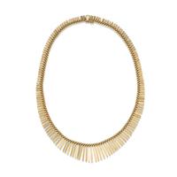 YELLOW GOLD FRINGE NECKLACE