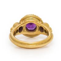 Pink Sapphire, Purple Sapphire, and Diamond Ring